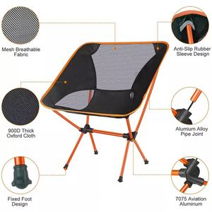 Chaise pliante portable Moon légère avec siège étendu, ultralégère, détachable, pour bureau et maison, avec sac de transport - Product Image 3