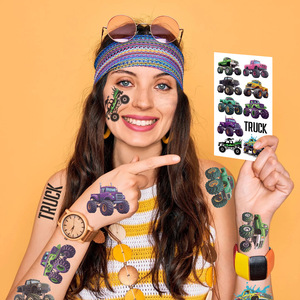 Adesivi per <span class=keywords><strong>Tatuaggi</strong></span> Temporanei con Fiori e Animali in Bianco e Nero per Uomo e Donna, Impermeabili, per Petto e Parte Superiore del Corpo - Product Image 2