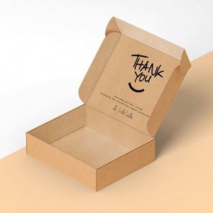 Boîte d'expédition personnalisée en gros pour abonnements, en papier kraft auto-érectible, recyclable, avec gaufrage mat et éponge - Product Image 1