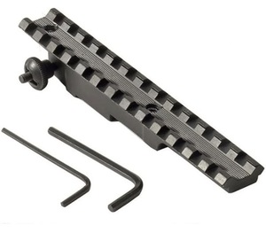 Base di Montaggio per Ottica da Caccia, Nera Opaca in Lega di Alluminio, per Adattatore di Fissaggio da 20 mm - Product Image 5