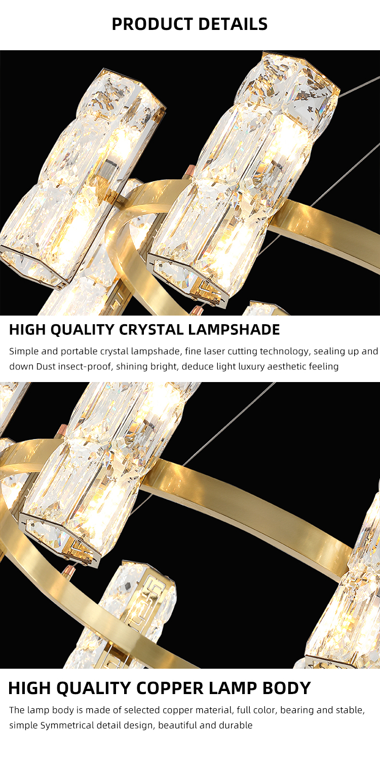 New Product Modern Popular Northern Europe Acrylic Hotel Lobby Home Decoration  Led Tradition Luxury Pendant Light