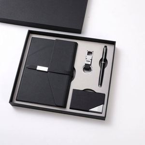 Custom Personalized Corporate Gift Set A5 Notebook and Pen Set Business Journal <b>Name</b> Card Holder,Key Chain Set Promotion Event - Product Image 2