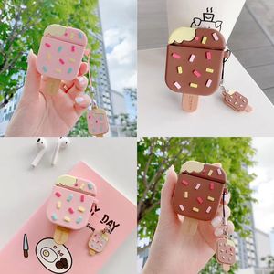 Lovely Cute Ice Cream Cartoon 3D Silicone Earphone <strong>Case</strong> <strong>Cover</strong> for <strong>Airpods</strong> 1 2 3 <strong>Pro</strong> 4 - Product Image 2