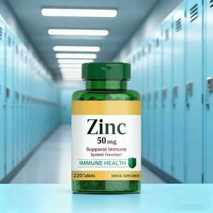 50mg Caplets zinco integratore alimentare supporta la funzione del sistema di salute immunitaria all'ingrosso integratori distributori - Product Image 2