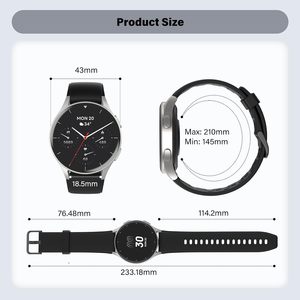 Reloj Inteligente con Pantalla AMOLED Redonda, Resistente al Agua, con Llamadas Telefónicas, Compatible con Teléfonos Apple iPhone y Samsung Galaxy, Modelo 2026 Original, Dropshipping - Product Image 2