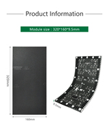 Panneaux modulaires de mur de couleur de SMD d'intérieur, écran de LED souple P2 P2.5 P3 rvb, Module de LED Flexible incurvé, mur vidéo Flexible