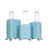 Valise de voyage moderne légère en PP et polyester avec roulettes pivotantes à 360 degrés, tailles 20, 24, 28 pouces, bagage cabine, vente en gros