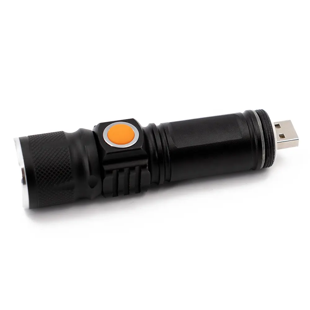 T6 LED Flash Light Aluminum USB Charging Mini Torch Zoomable Ultra Tacticsl LED Flashlight