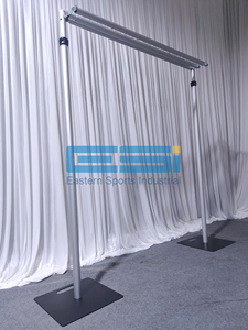 Cadre de fond en aluminium simple et romantique ESI avec rideaux et draperies, couleur personnalisée pour les mariages et les décorations de fêtes - Product Image 2