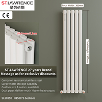 Radiateur en acier blanc SL5025D H1500mm, double colonne, haute résistance à la corrosion, grande capacité d'eau, taille personnalisée, certifié CE