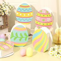 8045 pas cher personnalisé épais carton coloré forme d'oeuf traiter coffrets cadeaux pour la fête de Pâques bébé douche petits coffrets cadeaux de Pâques