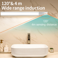 480mm Ultra Mince Led Pir Motion Sensor Sans Fil Usb Rechargeable Veilleuse Sous Armoire Éclairage Amovible Batterie 1800mah
