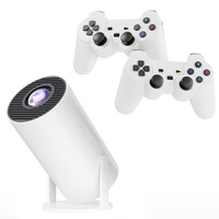 HY300 720P HD inalámbrico Android 11 Mini proyector de vídeo transfronterizo nueva máquina de juegos con mango lámpara LED 3D características enchufe de EE. UU.
