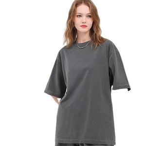 เสื้อยืดวินเทจขายส่ง 350gsm หนัก ทรงโอเวอร์ไซส์ สำหรับทุกเพศ เหมาะสำหรับงานพิมพ์ - Product Image 1