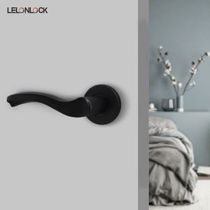 Manija de palanca tubular de curva negra manchada de acero inoxidable 304, manijas mecánicas de puerta ficticia de paso sin llave para ciudad costera - Product Image 3