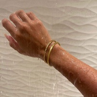 Brazalete de Zircón con Estrella Chapado en Oro de 18K para Mujer, Joyería de Verano 2026 Estilo INS, Pulseras Abiertas Apilables de Acero Inoxidable a Prueba de Agua con Circonita Cúbica