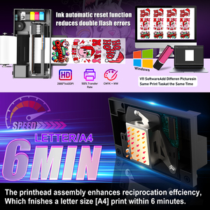 USA Warehouse DTG Printer T-shirt Printing Machine Diy A3 A4 Heat Transfer Pet Film  DTF Printer for T-shirt