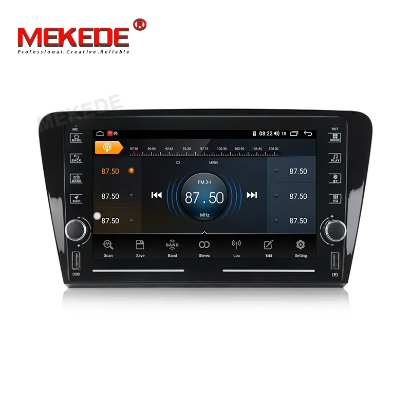 Mekede K Pour SKODA Octavia 2013-2018 A7 Autoradio lecteur Vidéo Multimédia Navigation GPS Android 10.0 2 + 32g voiture dvd
