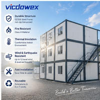 VICDOWEX Vicdowex-DB1 Bureau Conteneur Modulaire Préfabriqué à Montage Rapide avec Mur Rideau en Verre Design Contemporain Portable