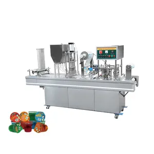 2/4 Cups Coffee Oil Bottle Filling And Sealing Machine Soft Drink Water Cup Filling And Packaging Sealing Machine For Juice Beer