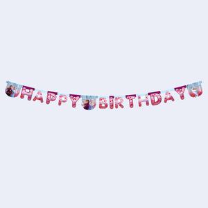 Guirnalda de Papel de Feliz Cumpleaños Frozen de 2 Metros, Decoración para Fiestas, 2 Piezas por Bolsa - Product Image 1