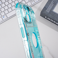 Nouvelle collection 2025 – Coque de téléphone transparente Hujia 3-en-1 en TPU+PC avec TPU coloré teinté – Vente en gros usine – Étui de protection FUNDAS