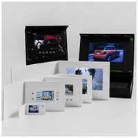 Boîte d'emballage vidéo personnalisée de luxe avec écran LCD intégré, brochure vidéo rechargeable, boîte cadeau pour mariage, publicité d'entreprise