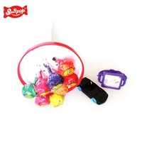 Colorful Giant Round Lollipop Sweets for Kids Hard Twist Stick Fruity Candies with Coated Decoration Packaged in Box