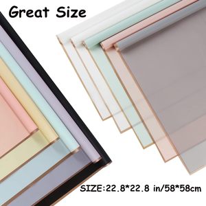 Papel de Envoltura de Flores Personalizado con Borde Dorado, Embalaje de Plástico Impermeable al por Mayor para Ramos de Flores - Product Image 4