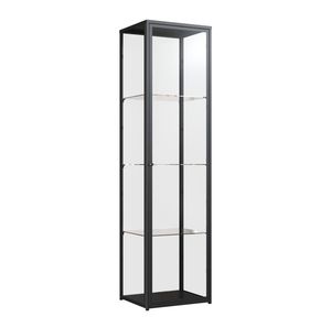 Gabinetes de exhibición de vidrio de metal de una sola puerta 4 estantes <span class=keywords><strong>vitrina</strong></span> de vidrio sala de estar librería <span class=keywords><strong>Vitrina</strong></span> - Product Image 2