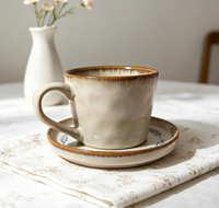 Tasse à café en céramique grande capacité peinte à la main C&H, style rétro chinois, pour le petit-déjeuner, le thé et le lait, cadeau en porcelaine pour les fêtes