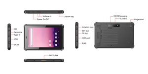 Không thấm nước chống sốc Android 11 màn hình cảm ứng 10 inch gồ ghề máy tính bảng Wifi/Bluetooth/NFC/RFID/GSM/GPS 10000mAh pin có thể tháo rời - Product Image 6