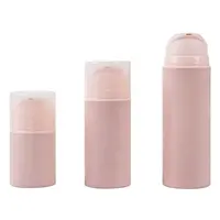 Nieuwe Ontwerp Roze Cosmetische Airless Serum Fles 50Ml 100Ml 150Ml Hervulbare Vacuüm Pomp Plastic Fles Met Transparante cover Cap