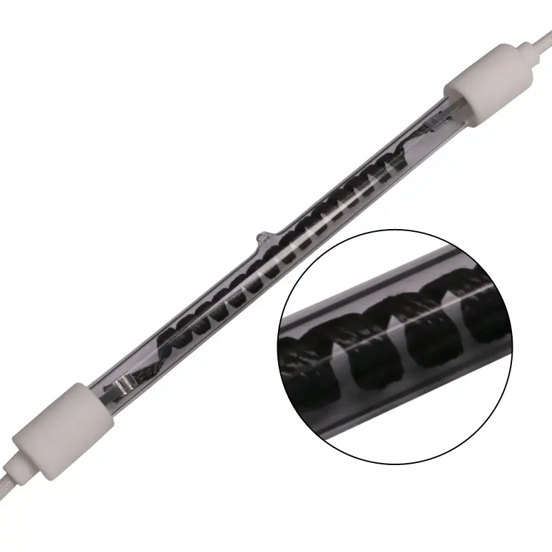 500w Heater parts Quartz tube infrared carbon fiber heating lamp