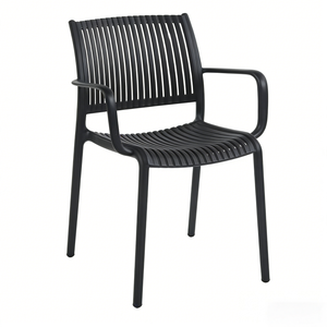 Chaise en plastique <span class=keywords><strong>bon</strong></span> <span class=keywords><strong>marché</strong></span> et durable pour la maison avec accoudoirs, chaises en plastique en solde, chaise de salle à manger décontractée simple, crème, petit appartement - Product Image 1