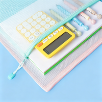 Pochettes transparentes en PVC avec fermeture éclair, résistantes à l'eau, en maille, pour documents, tailles A3, A4, A5, A6, personnalisables UIOWIO