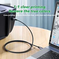 Cable USB 2.0 de Alta Calidad con Trenzado de Nailon, de USB-A Macho a USB-B Macho para Impresora, 0.5M 1M 1.5M 2M 3M 5M