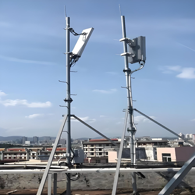 Heavy-Duty Galvanized Adjustable Q355 Carbon Steel Welded Antenna Mount Bracket Custom Processing for 4G/5G Tower Support