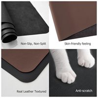 Tapis de Souris en Cuir Personnalisable Grande Taille, Motifs Carrés et Ronds Chauffants de Style Dessin Animé, Cadeaux de Bureau en Stock – Offre Spéciale