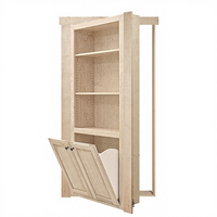 Porte escamotable en bois massif 2026 avec tiroirs et bibliothèque dissimulée pour appartement, chambre et pièces secretes – Design minimaliste