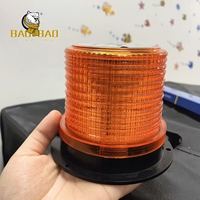 BAOBAO Vente en gros – Grand gyrophare de signalisation routière à LED 24V jaune clignotant pour camion et remorque, à fixation magnétique, avec fonction d'avertissement rotative