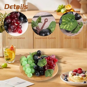 Raisins artificiels en plastique suspendus, raisins verts et rouges, faux fruits, centres <span class=keywords><strong>de</strong></span> table, accessoires, décorations <span class=keywords><strong>de</strong></span> fruits simulés - Product Image 2