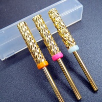 Outils professionnels pour le nail art, fraises à cuticules en carbure lisses super longues 24 mm 3/32 pouces pour ongles en acrylique et en gel