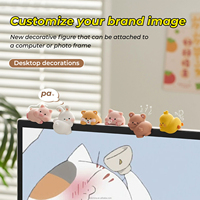 Mini figurine ange à clipser pour coque de téléphone, écran d'ordinateur, décoration de bureau interactive mignonne, accessoire personnalisable, figurine d'action de dessin animé