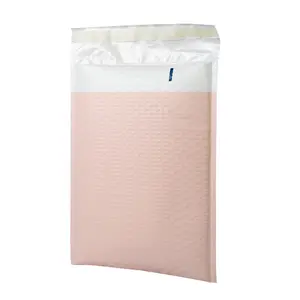 Embalagem personalizada de envelope, embalagem de envelope de bolha, personalizada, alta qualidade, rosa, à prova d' água