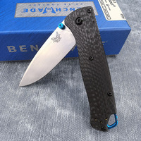 Couteau de poche pliable multifonctionnel EDC BM Butterfly 535 avec manche en fibre de carbone pour la survie en plein air