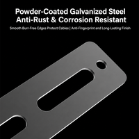 Support de fixation de câble 120 mm, plaque de montage métallique étendue en acier galvanisé de 1,5 mm pour l'organisation des câbles dans les armoires de serveur