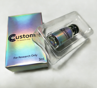 Étiquettes et emballages de flacons de peptides personnalisés de 3 ml et 10 ml avec plateau en plastique