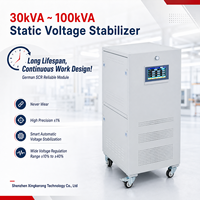 Stabilisateur de tension statique 30 KVA triphasé AVR automatique industriel pour la distribution d'énergie et la ligne de production en usine