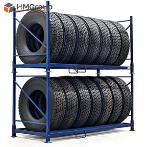 Estante Apilable Desmontable para Neumáticos PCR de Acero Suave Q235 con Tubo Cuadrado Metálico, Ideal para Almacenamiento en Almacenes - Product Image 4